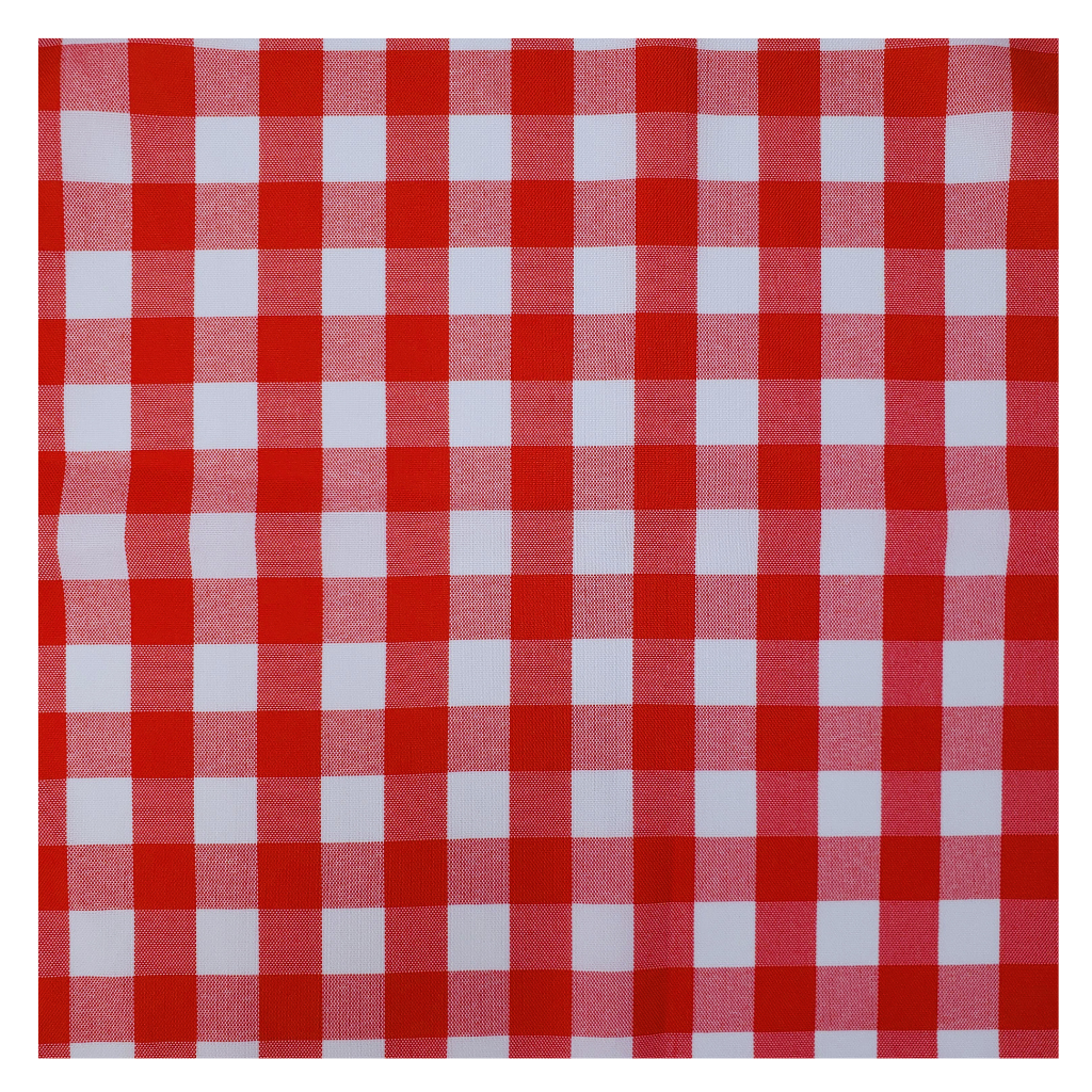 Charlo's Synthetic Cloth Napkins Set of 4 Plaid Red 16" by 16"