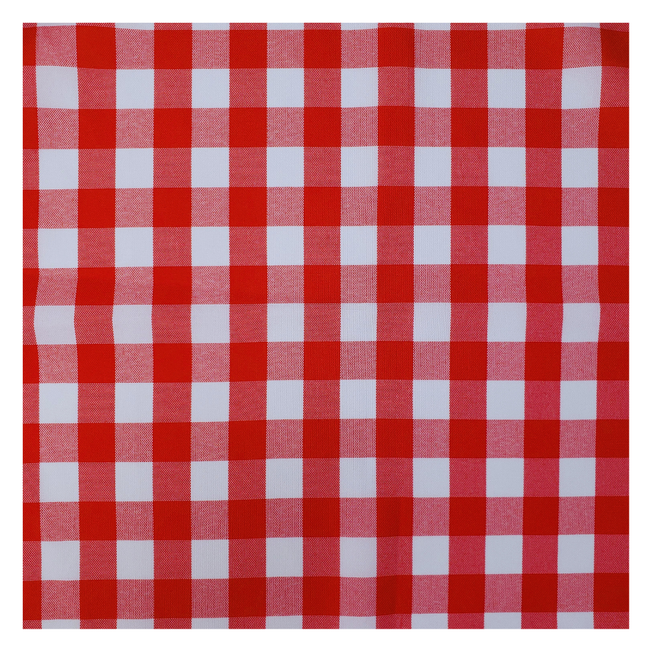 Charlo's Synthetic Cloth Napkins Set of 4 Plaid Red 16" by 16"