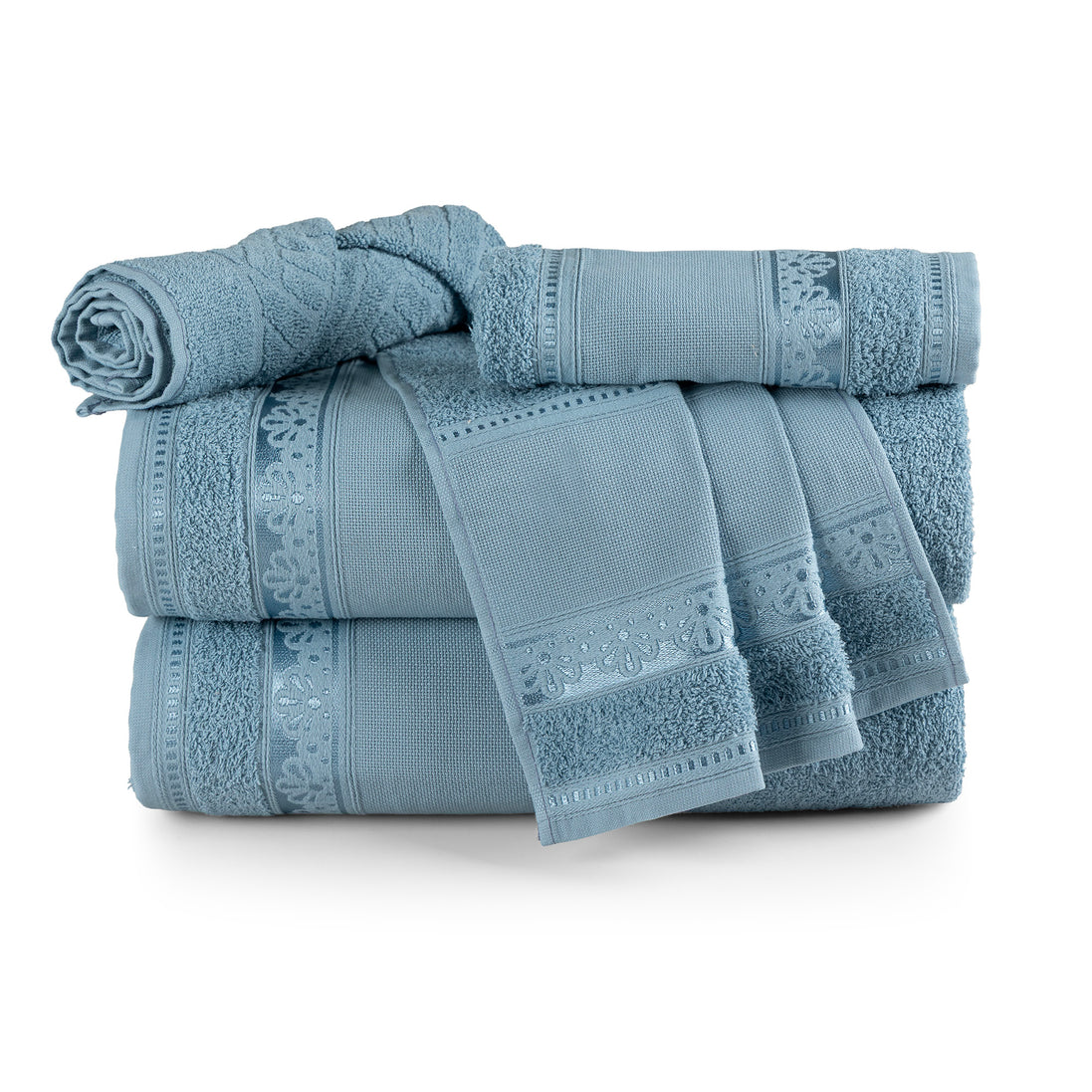 5-Piece Cotton Towel Set Atelier – Embroidery Ready Bath, Hand & Bath Mat 400 GSM