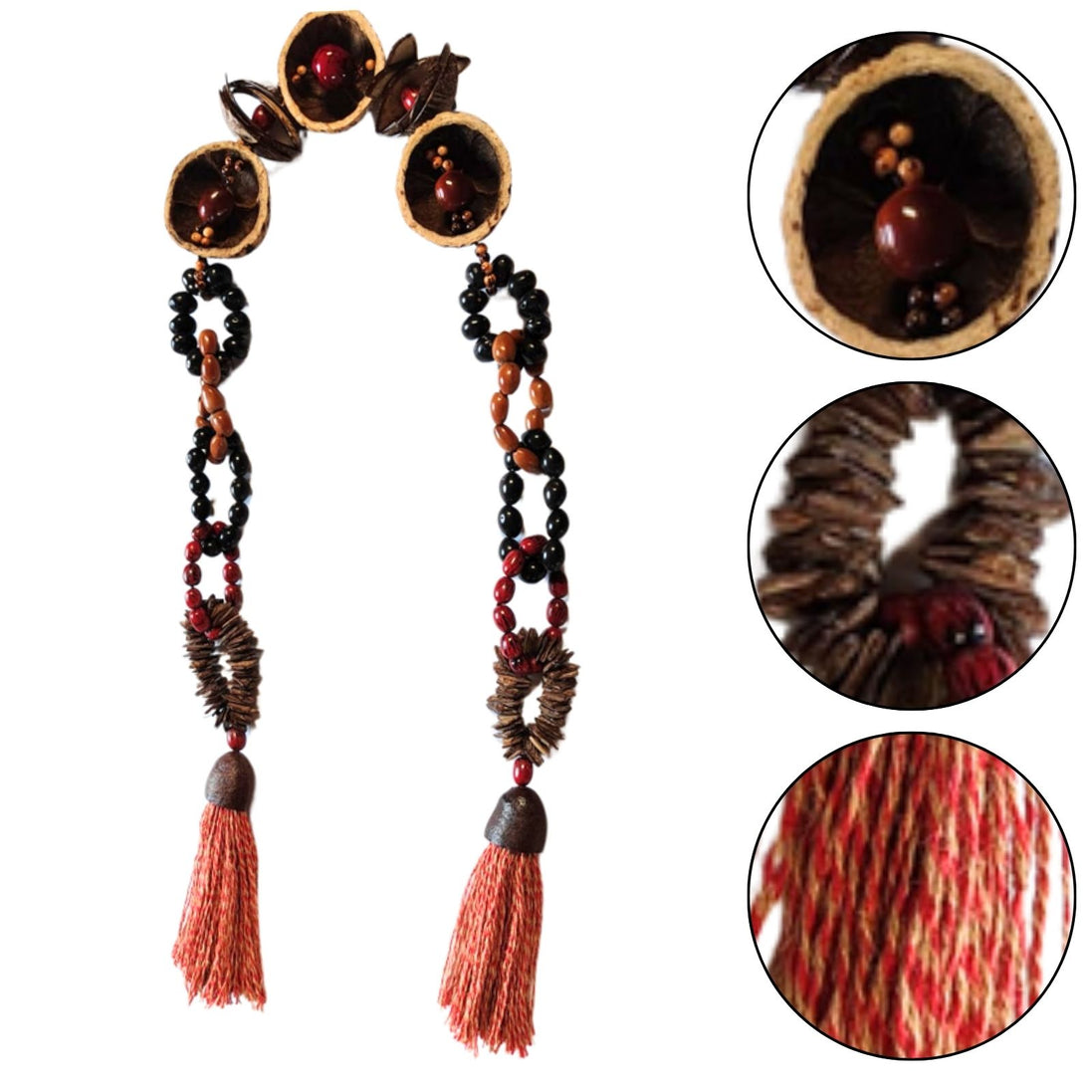 BIOJewelry Amazon Luxury Duo Babacu Coconut Acai Natural Fiber Art Decor Handmade for Living Room, Bedroom, Entrance