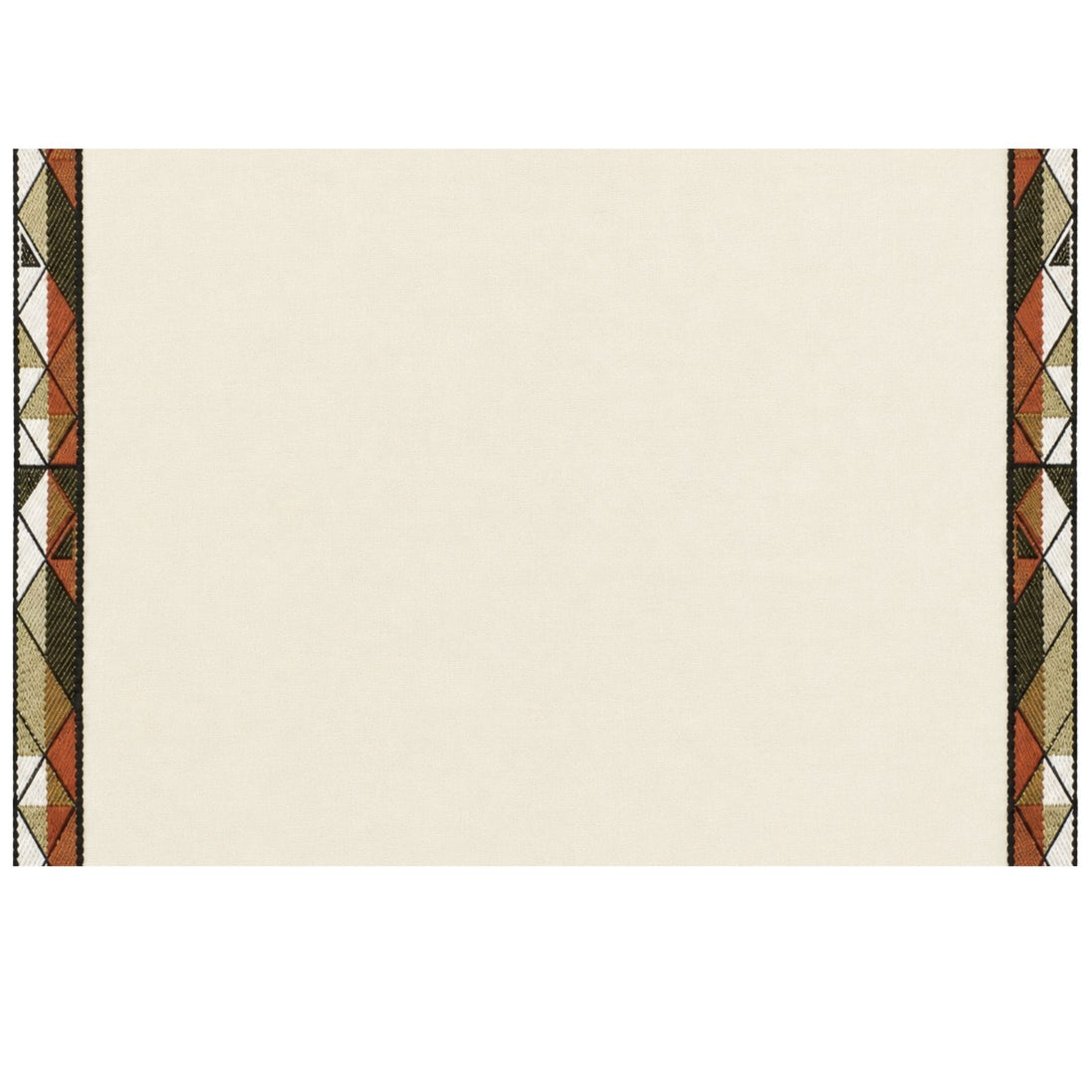 Charlo’s Set of 4 Rectangular Placemats Africa Beige Embroidery 18" x 12"