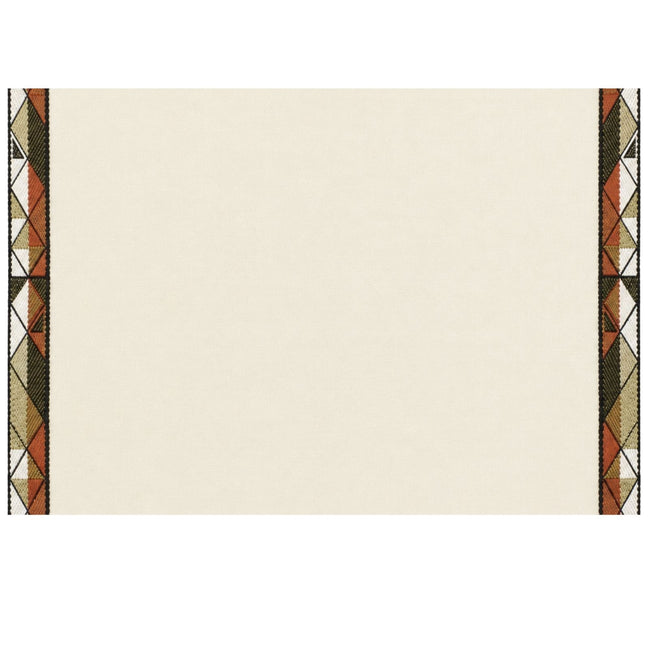 Charlo’s Set of 4 Rectangular Placemats Africa Beige Embroidery 18" x 12"