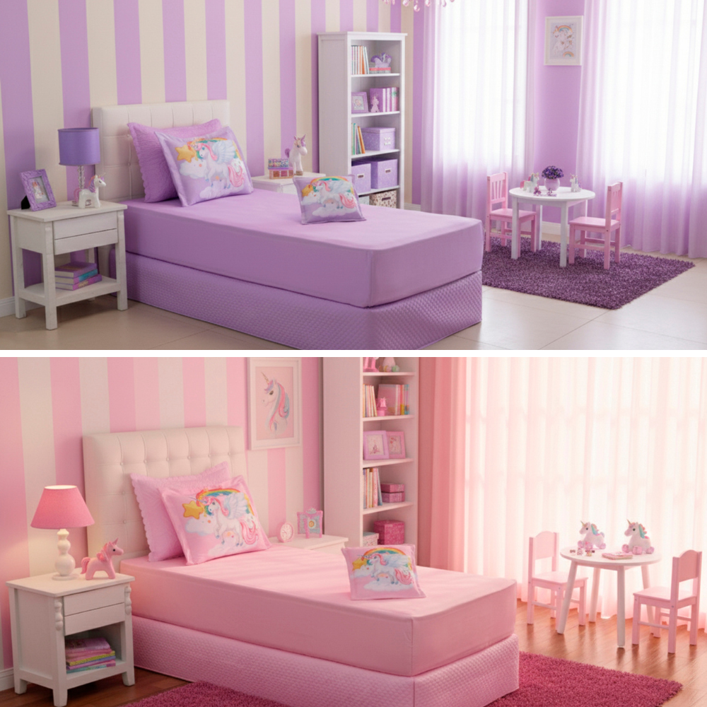 Twin Kids Sheet Set 3 Pieces Dream Print 74.8 x 35.4 in – Soft Microfiber Bedding