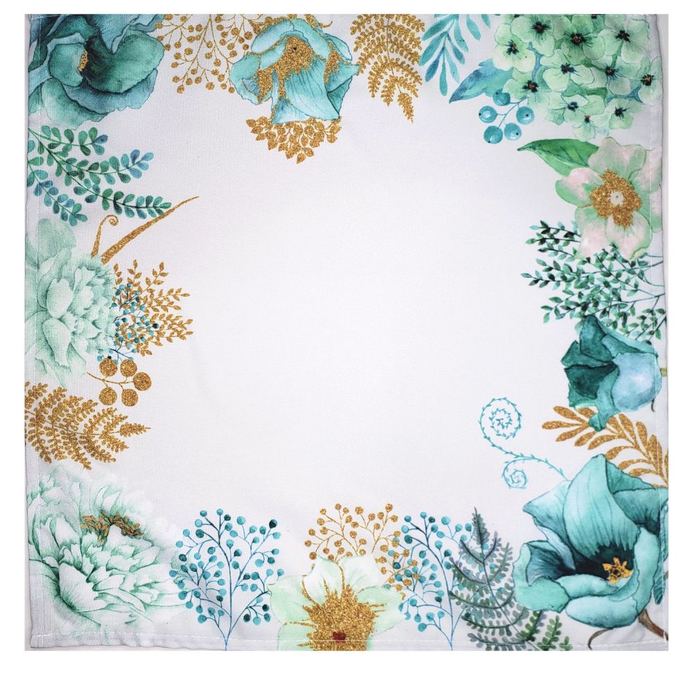 Charlo's Cloth Napkins Set of 4 Pure Beauty 16" by 16" - Green
