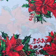 Set of 4 Placemats Christmas Wonderful Flower Cloth Waterproof 17