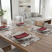 Charlo's Set of 4 Rectangular Placemats Mary Floral 18