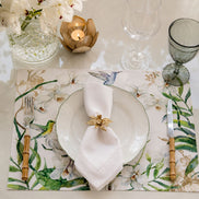 Charlo's Set of 4 Waterproof Rectangular Placemats hummingbird bird 17X13