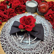 Maison Charlô | Wholesale Set of 40 Wholesale Red Colombiana Rose Flower Rosebud Napkin Rings Ecofriendly Pack