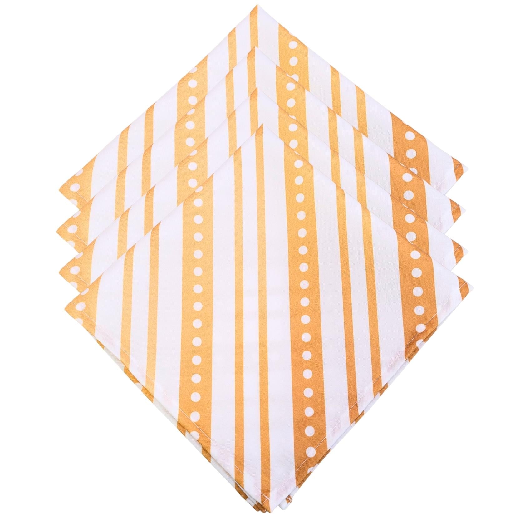 Charlo's Cloth Napkins Set of 4 Christmas Striped 16