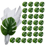 Maison Charlô | Wholesale Set 30 or 60 Green Monstera Leaf Napkin Rings Ecofriendly Pack