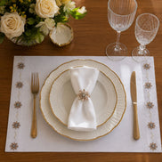 Charlo’s Set of 4 Rectangular Placemats Life White 18
