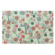 Charlo’s Set of 4 Rectangular Placemats Green Garden Floral 18