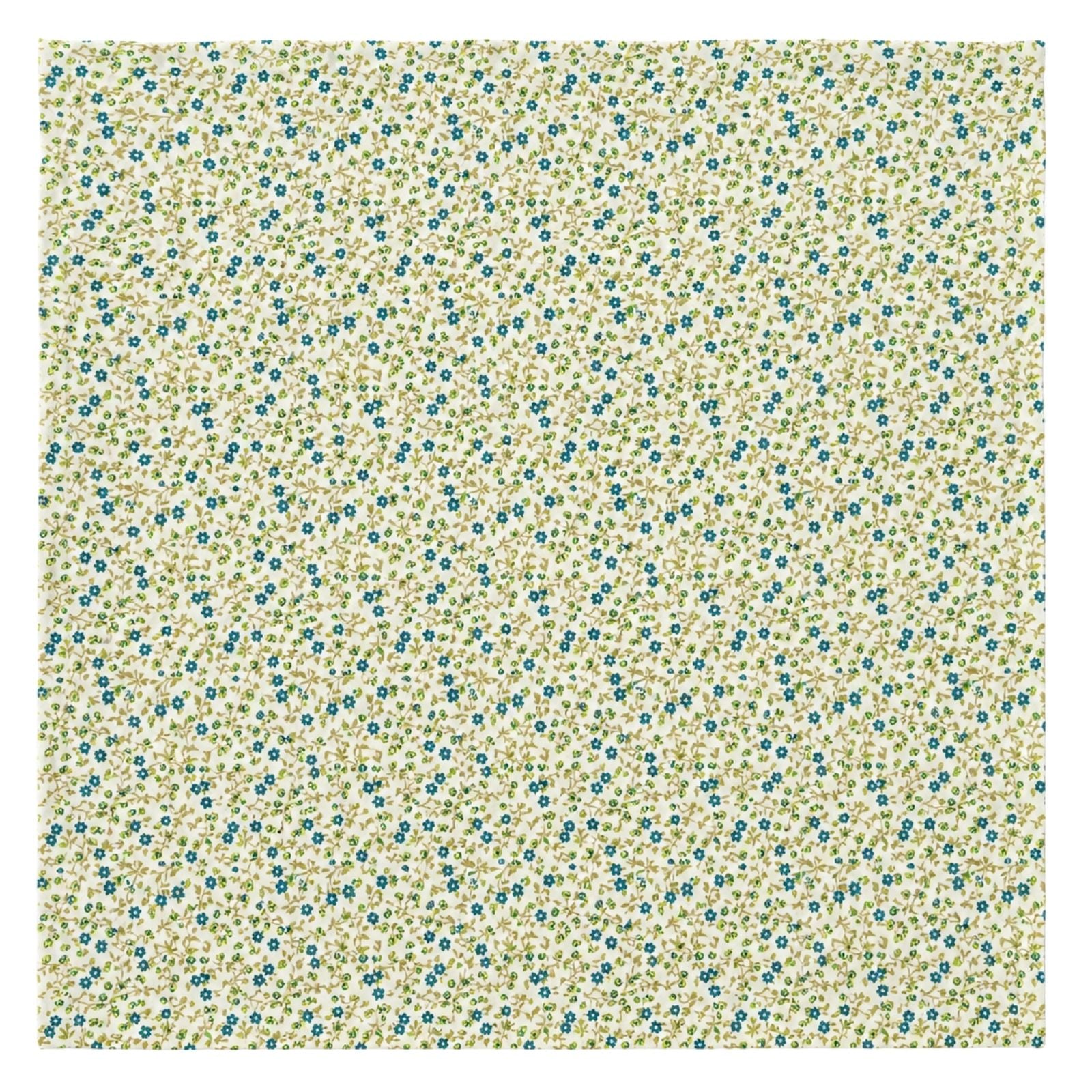 Charlo's Set of 4 Green 100% Cotton Floral Cerrado Cloth Napkins 15