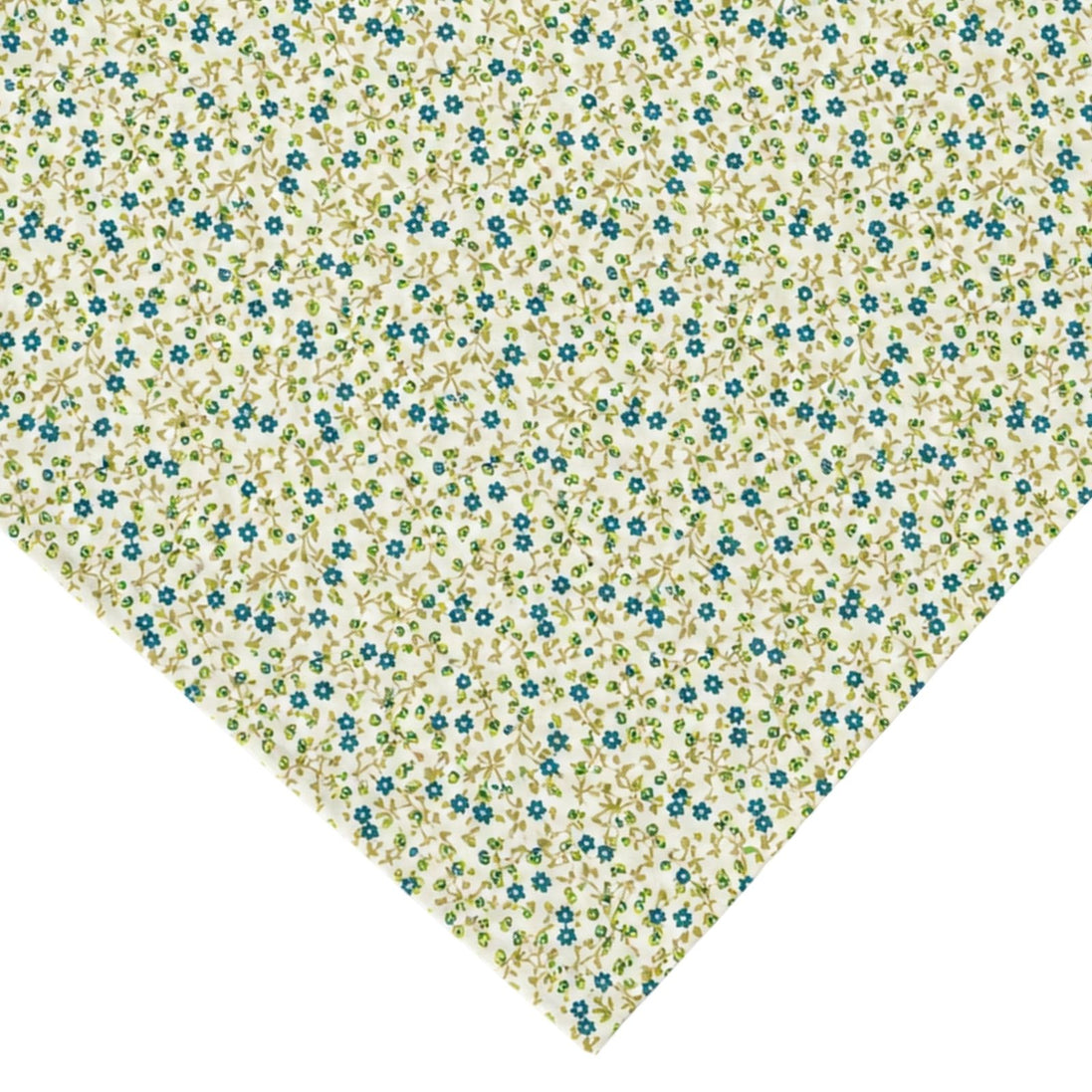 Charlo's Set of 4 Green 100% Cotton Floral Cerrado Cloth Napkins 15" by 15"