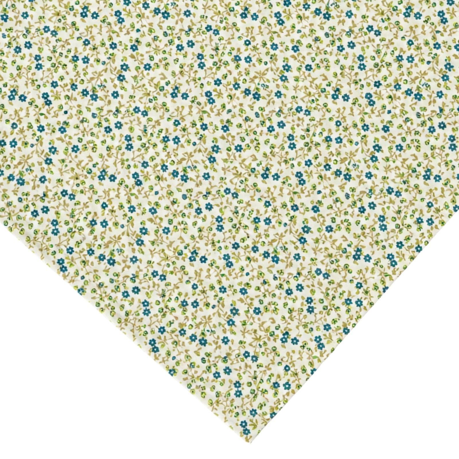 Charlo's Set of 4 Green 100% Cotton Floral Cerrado Cloth Napkins 15