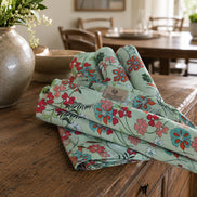 Charlo’s Set of 4 Rectangular Placemats Green Garden Floral 18
