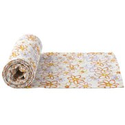 Charlo's Cotton Floral Table Runner Orange and Lilac 18