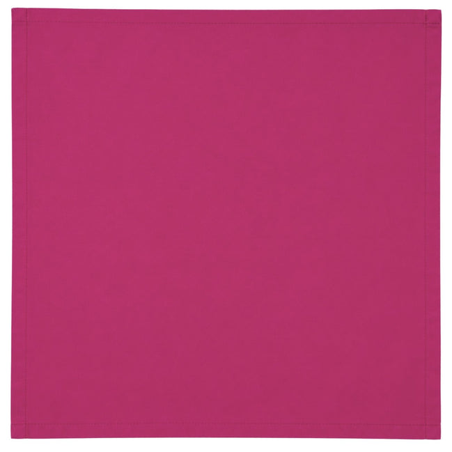 Charlo's Set of 4 Pink Fucsia 100% Cotton Solid Cloth Napkins 15" by 15" Washable Reusable