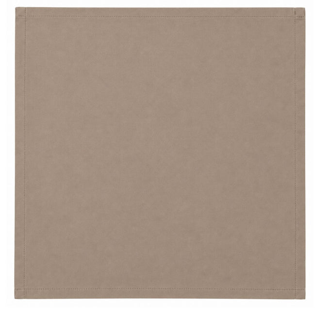 Charlo's Set of 4 Beige Dark 100% Cotton Solid Cloth Napkins 15" by 15" Washable Reusable