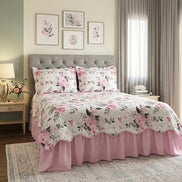 Maison Charlo Belize King Bedspread Set – Baby Pink – 3 Pieces