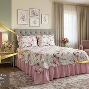 Maison Charlo Belize King Bedspread Set – Baby Pink – 3 Pieces