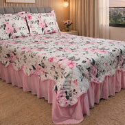 Maison Charlo Belize King Bedspread Set – Baby Pink – 3 Pieces