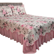 Maison Charlo Belize King Bedspread Set – Baby Pink – 3 Pieces