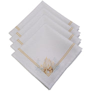 Charlo's Cloth Napkins Set of 4 Christmas Candles 16