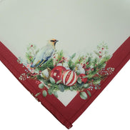 Charlo's Cloth Napkin Set of 4 Christmas Bird Marsala 16