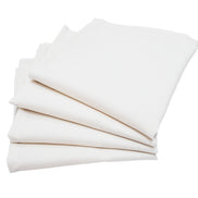 Charlo's Set of 4 Off White 100% Cotton Solid Cloth Napkins 15