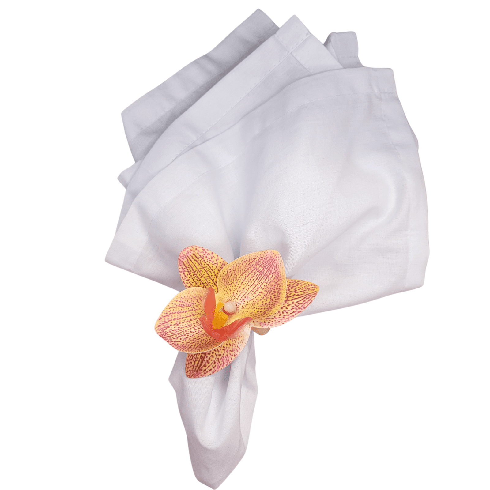 Maison Charlô | Set 6 Yellow Degrade Orchid Luxery Napkin Rings