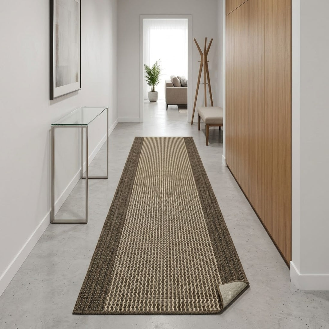 Sisal Lancer Non-Slip Runner Rug 141.73 x 25.98 in