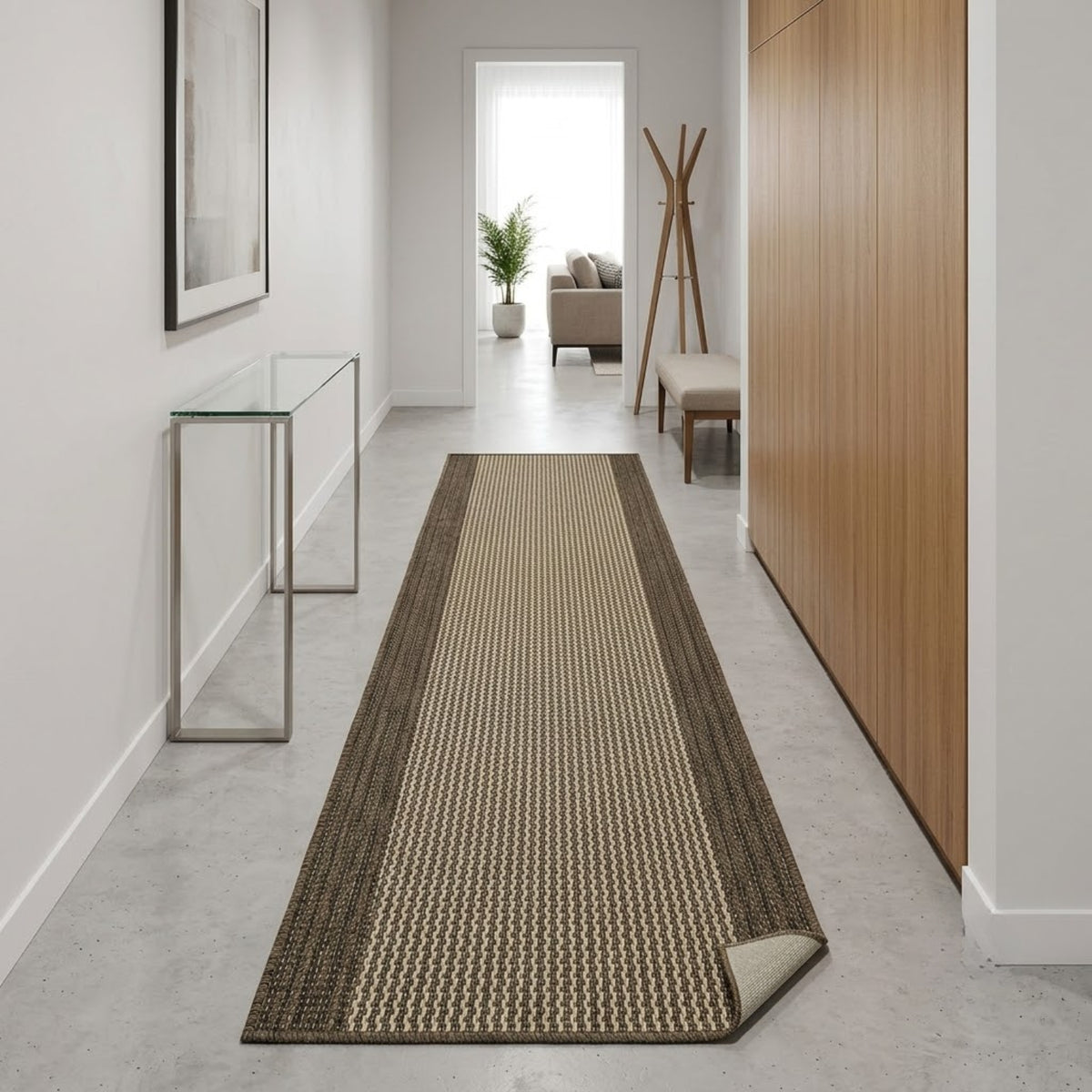 Sisal Lancer Non-Slip Runner Rug 141.73 x 25.98 in