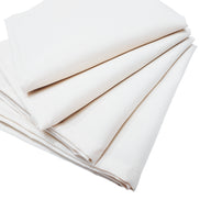 Charlo's Set of 4 Off White 100% Cotton Solid Cloth Napkins 15