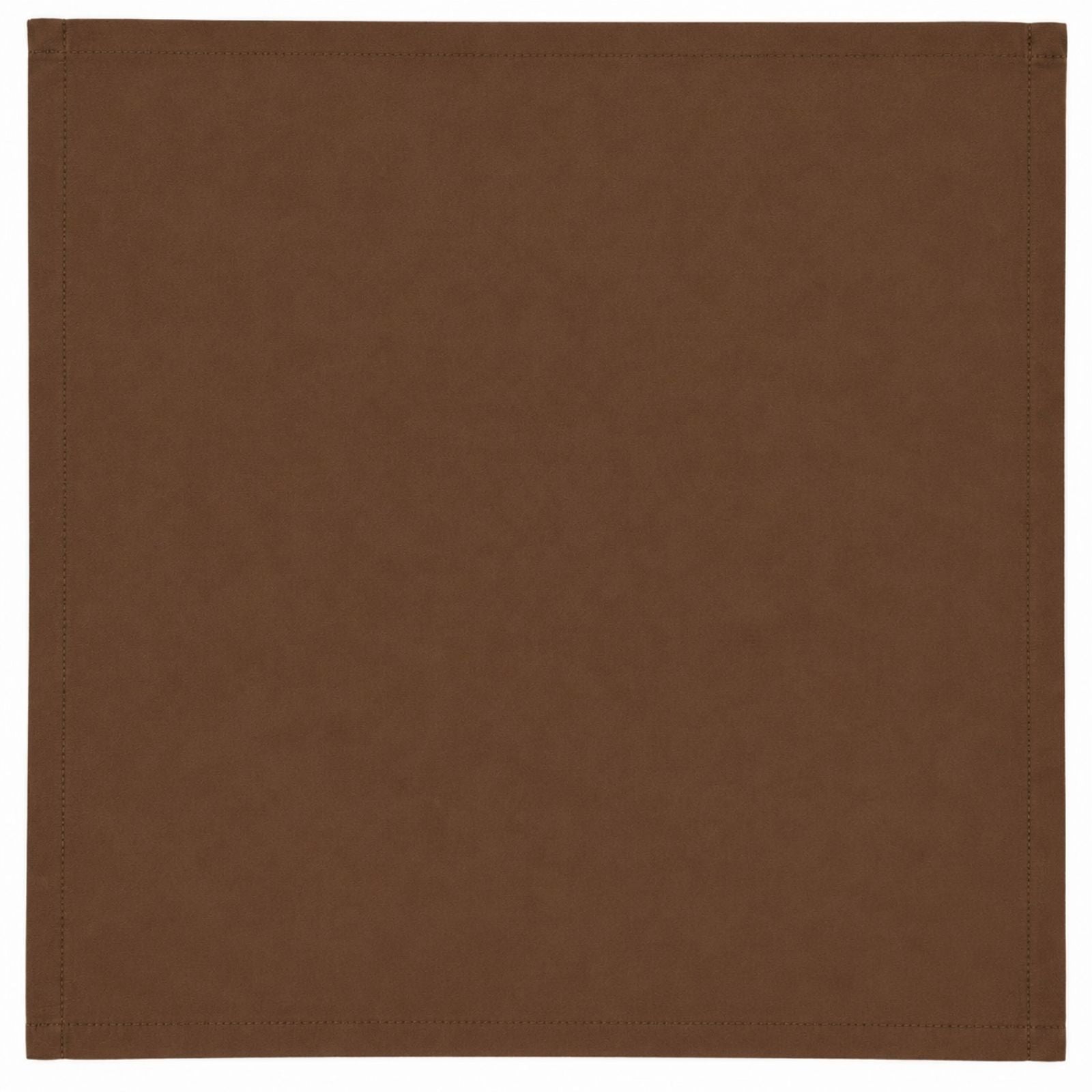 Charlo's Set of 4 Brown 100% Cotton Solid Cloth Napkins 15
