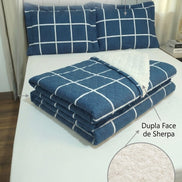 Maison Charlo Soft Madri Reversible Queen Bedspread Set – Navy Blue – 3 Pieces
