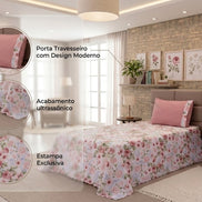 Maison Charlo Bel Single Bedspread Set – Bouquet – 2 Pieces