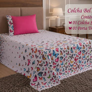 Maison Charlo Bel Single Bedspread Set – Butterfly Print – 2 Pieces