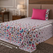 Maison Charlo Bel Single Bedspread Set – Butterfly Print – 2 Pieces