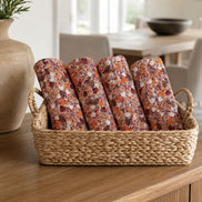 Charlo's Set of 4 Orange 100% Cotton Floral Cerrado Cloth Napkins 15