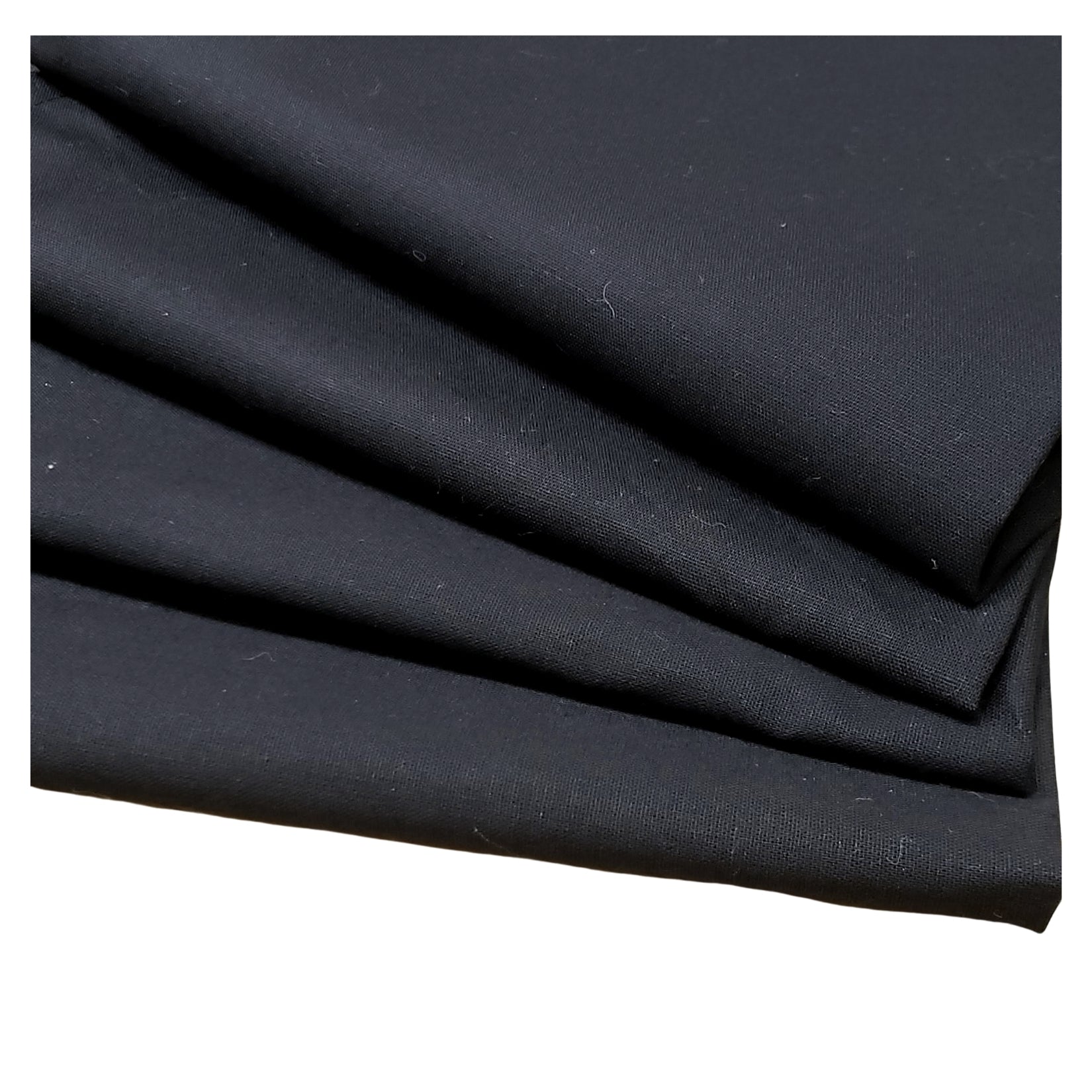 Charlo's Set of 4 100% Black Solid Cotton Cloth Napkins 15