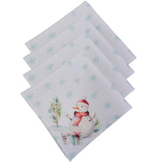 Charlo's Cloth Napkins Set of 4 Christmas Snowman 16