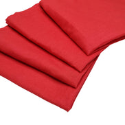 Charlo's Set of 4 Red 100% Cotton Solid Cloth Napkins 15