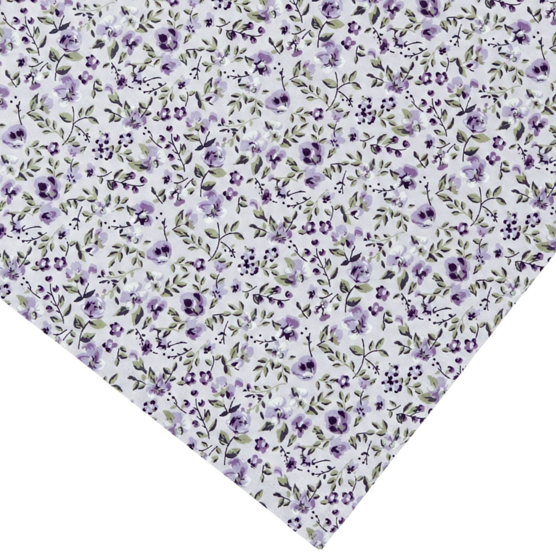 Charlo's Set of 4 Purple 100% Cotton Floral Cloth Napkins 15" by 15"