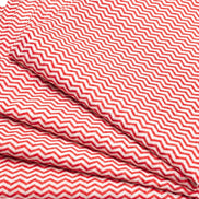 Charlo's Set of 4 Red Chevron 100% Cotton Cloth Napkins 15
