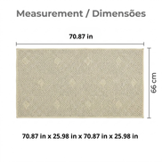 Sisal Lancer Non-Slip Runner Rug 70.87 x 25.98 in