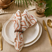 BIOJewelry Set of 2 Red Arguaçu Amazonian Napkin Rings – Babaçu Shells & Açaí Seeds (Copy)