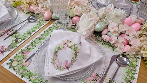 Set of 4 Waterproof Rectangular Placemats Easter 17