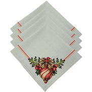 Charlo's Cloth Napkins Set of 4 Christmas Wreath 16