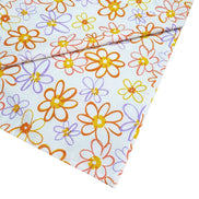 Charlo's Cotton Floral Table Runner Orange and Lilac 18